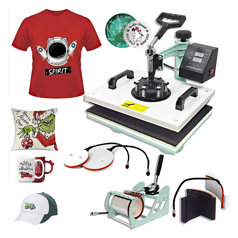 5 In 1 Heat Press Machine 360 Degree Heat Transfer t-Shirt, Press Machine