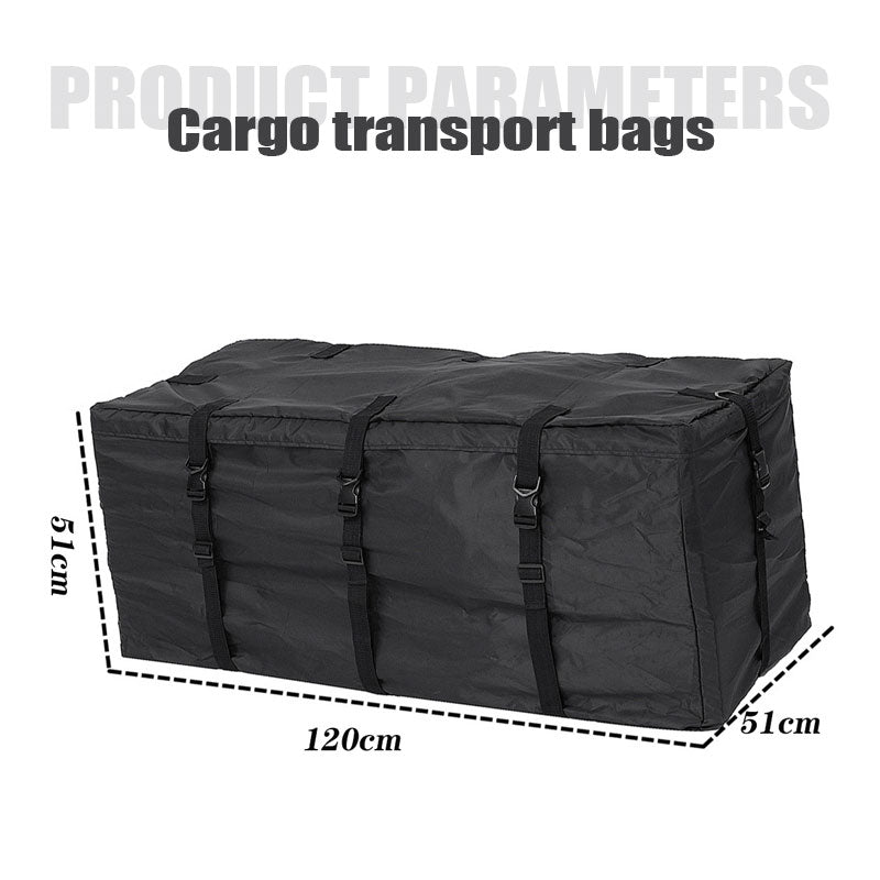 Waterproof Cargo Transport Bag With Velcro And Double Zipper 8 Buckle Straps Roof Bag