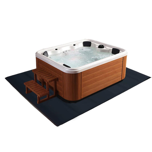 90"x102" Outdoor Hot Tub Mat, Water Absorbent Waterproof Floor Mat For Inflatable Hot Tubs, Floor Protectors, Spa Pool Floor Protection