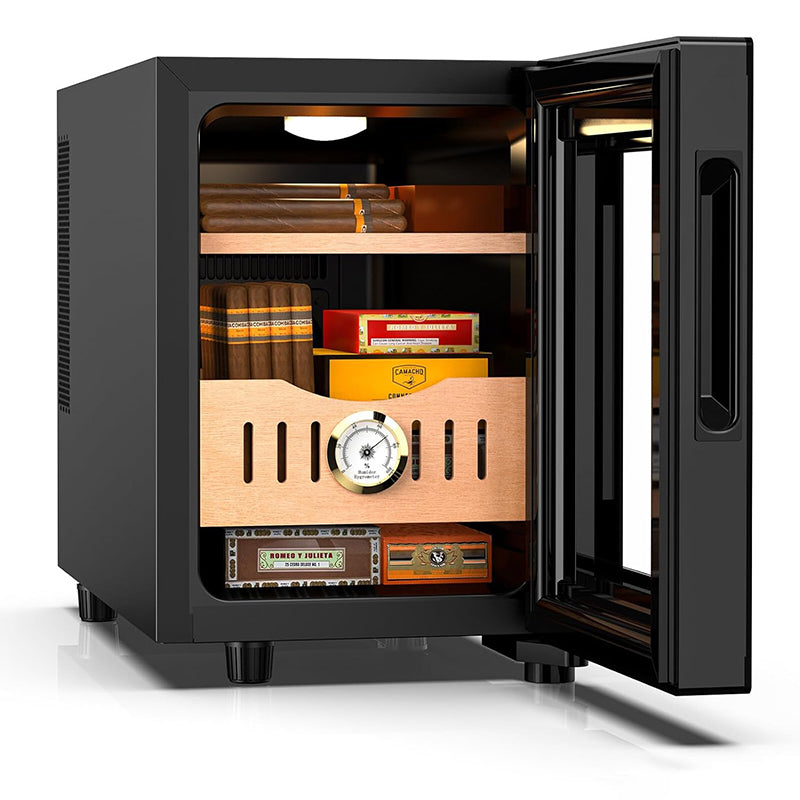 16L Electric Humidor 100 Cigars Humidor Cabinet with Cooling Temperature Control Electric Cooling Cigar Fridge