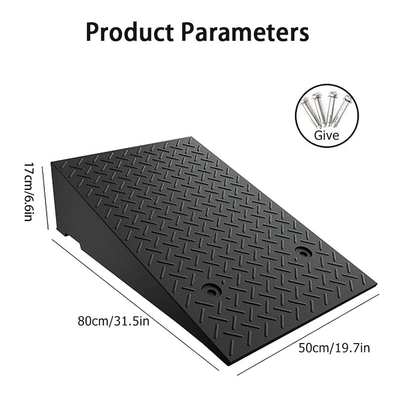 Vehicle Sidewalk Ramp, Black Heavy Duty Ramp, Rubber Threshold Ramp, Car Climbing Mat Rubber Road Ramp