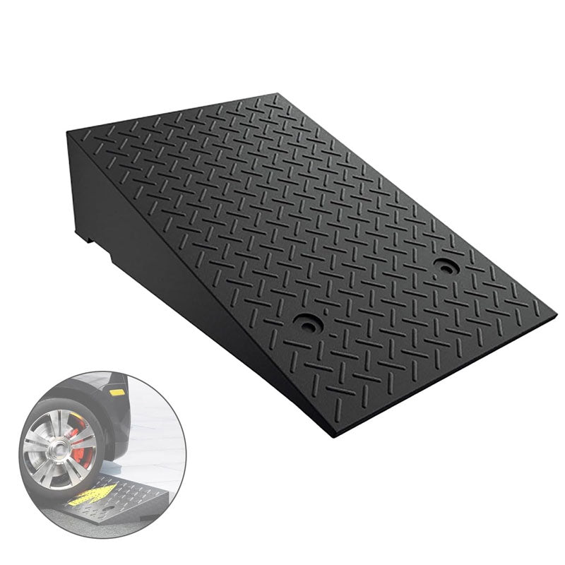 Vehicle Sidewalk Ramp, Black Heavy Duty Ramp, Rubber Threshold Ramp, Car Climbing Mat Rubber Road Ramp