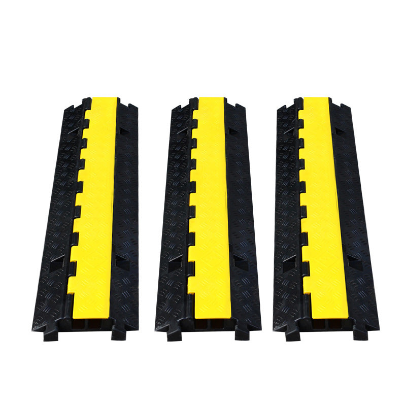 Traffic Trunking Speed Bumps, Three Outdoor Cable Protection Wiring Ducts, Indoor PVC Trunking Plate Rubber Speed Bump Trunking 3 Trunking