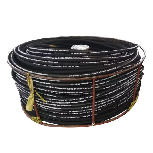 High quality Fuel Delivery Oil Suction Steel Wire Braided Rubber Hose Hydraulic Hose 328 Feet Rubber Hydraulic Hoses with 2 High-Tensile Steel Wire Braid