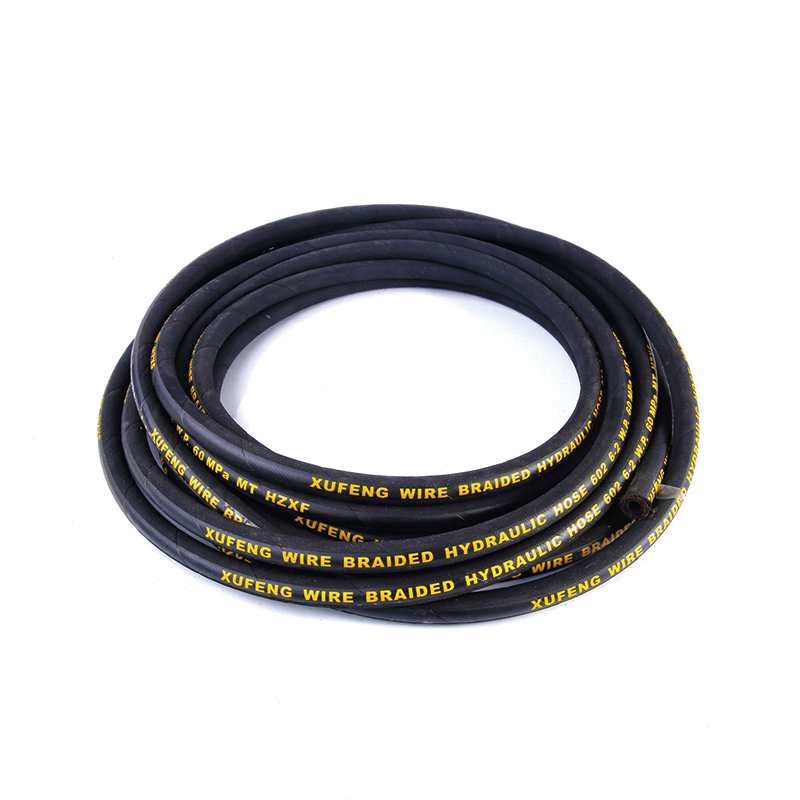 Hydraulic Hose with 2 High-Tensile Steel Wire Braid,1/4 inch x 50 ft,Bulk Hydraulic Hose -40°C to 100°C,Hydraulic Oil Flexible Hose