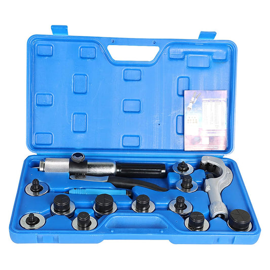 Hydraulic Tube Expander Tool HVAC Swaging Kit with Tube Cutter and 11 Tube Expander Head 3/8, 1/2, 5/8, 3/4, 7/8, 1, 1-1/8, 1-1/4, 1-3/8, 1-1/2, 1-5/8 Inch