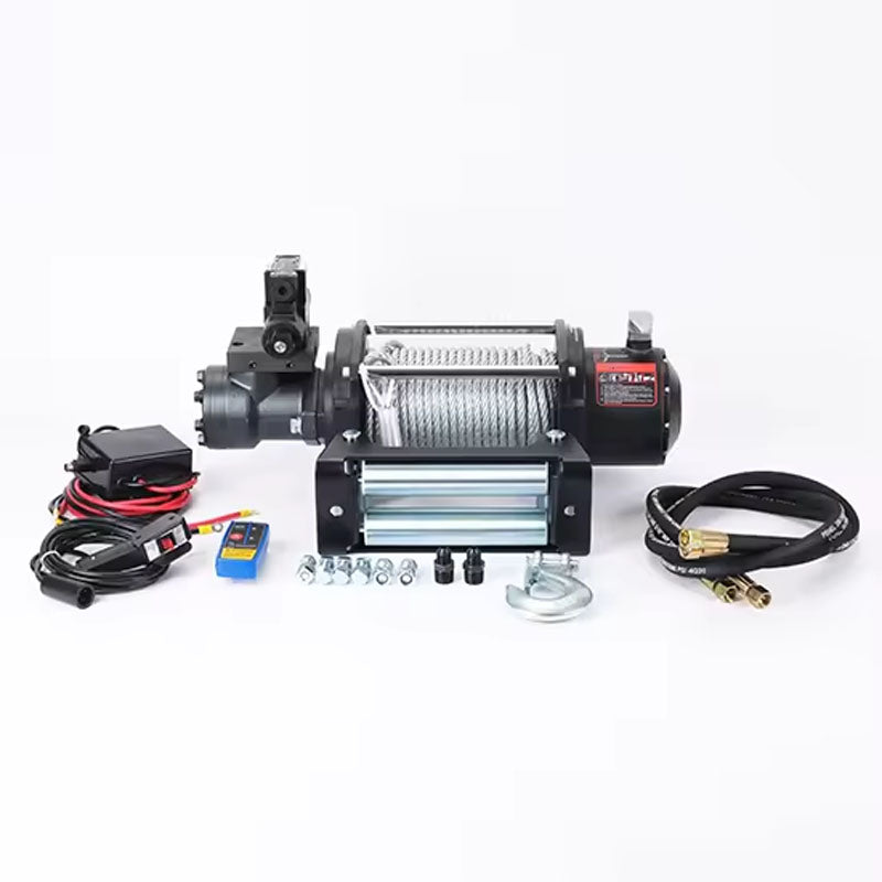 Hydraulic Winch  15,000lbs with 24m Strong Steel Cable Hydraulic Drive Winch Adapter Kit