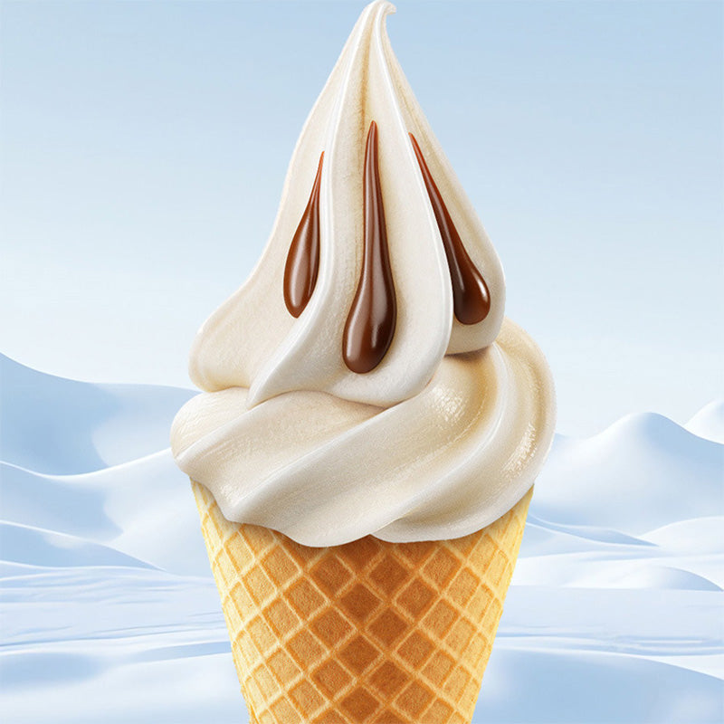 Soft Serve Ice Cream Maker with 2x6L Hopper Desktop Commercial Ice Cream Maker for Coffee Shop Cafeteria Restaurant