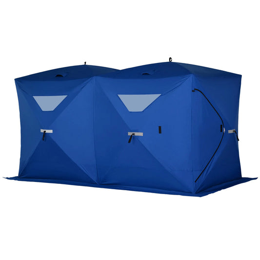 Winter Ice Fishing Tent Extra Large Insulated Windproof Ice Cube Carp Fishing Tent 8 Person Portable Ice Shelter Fishing Tents