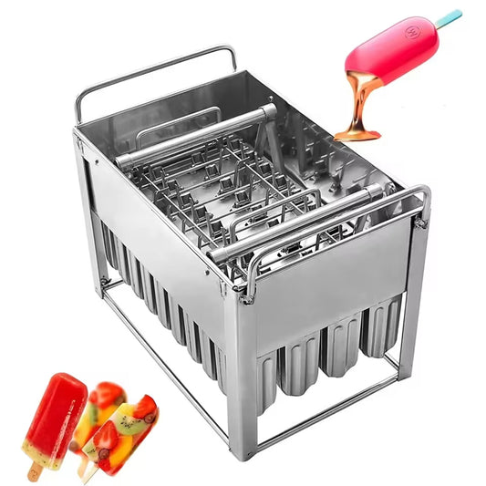 40PCS Stainless Steel Cream Stick Mold Ice Popsicle Mold For Popsicle Machine With Full Equipments