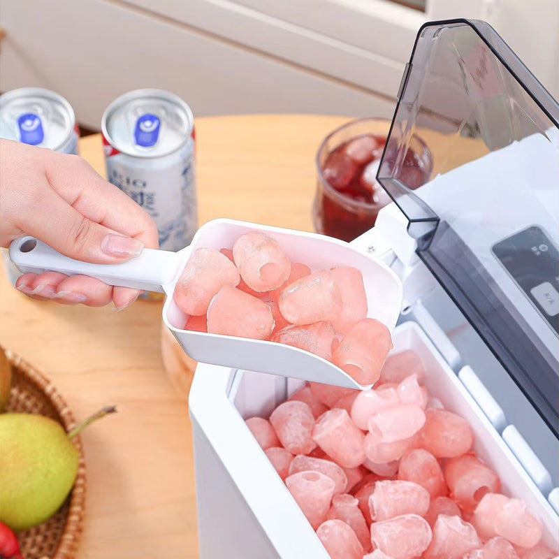 Portable Mini Ice Maker Machine Stainless Steel Housing Ball Ice Maker Making Machine With Scoop And Basket