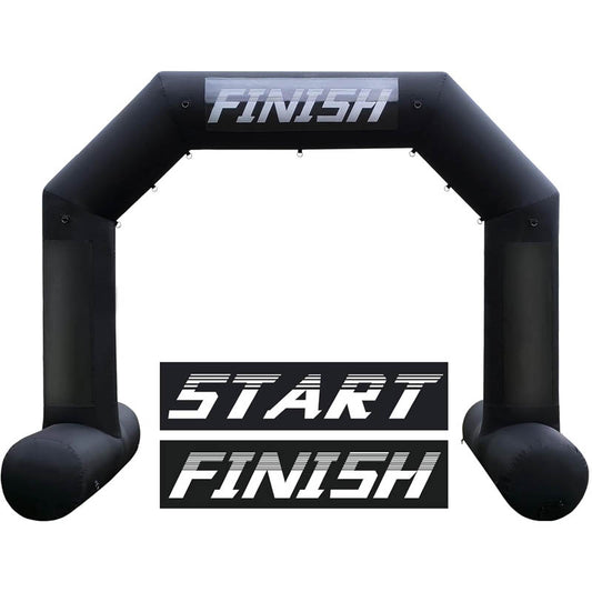 13Ft Inflatable Arch Black with Blower Inflatable Archway Start Finish Line Banners for Marathons, Fundraisers, Outdoor Advertising Commerce