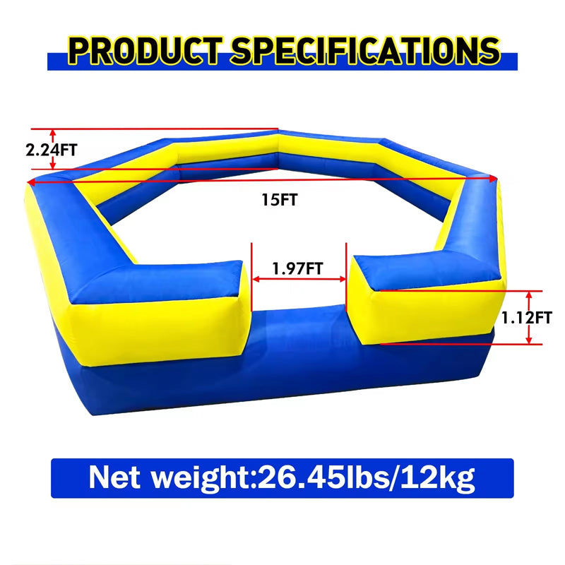 Hot Selling 15 Ft Or 20 Ft Inflatable Gaga Ball Pit For Kids Sport Game Inflatable Gaga Court Portable Ball Pit For Adults