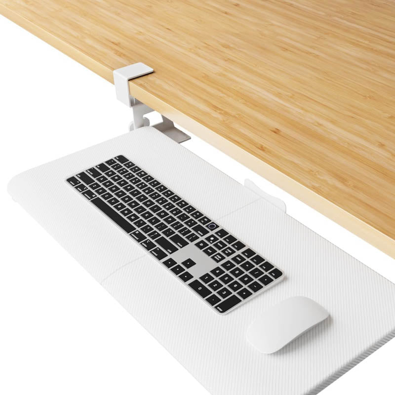 Keyboard Drawers & Platforms 26'' x 11 Inch  Keyboard Tray Under Desk with Extra Sturdy C Clamp Mount System