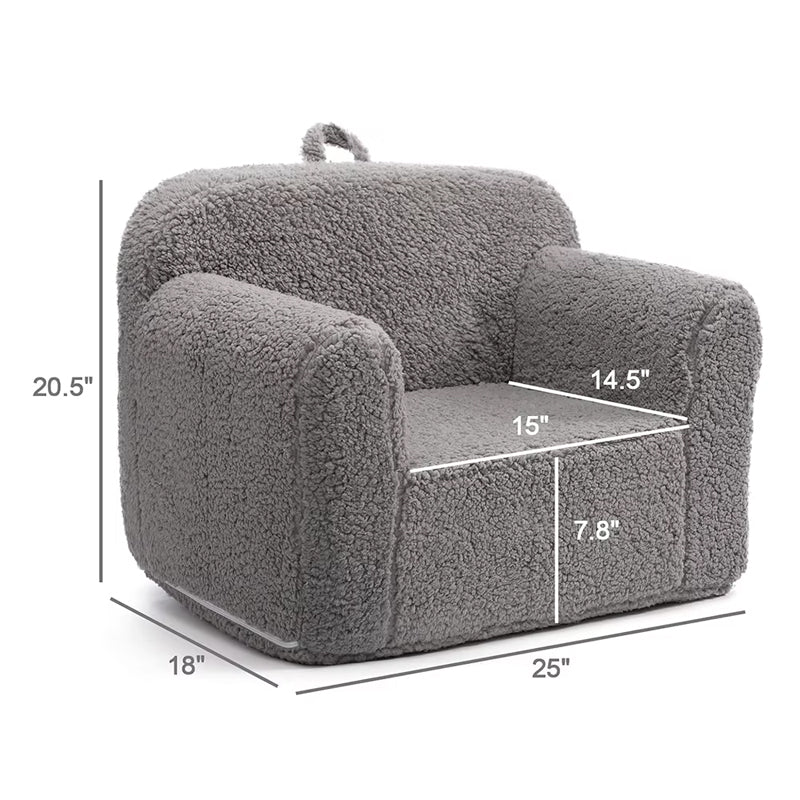 Customized Child Shaped Single Chair Modular Children Furniture Kids Sofas Chair For Boys And Girls For Room Dark Gray Foldable Kids Sofa