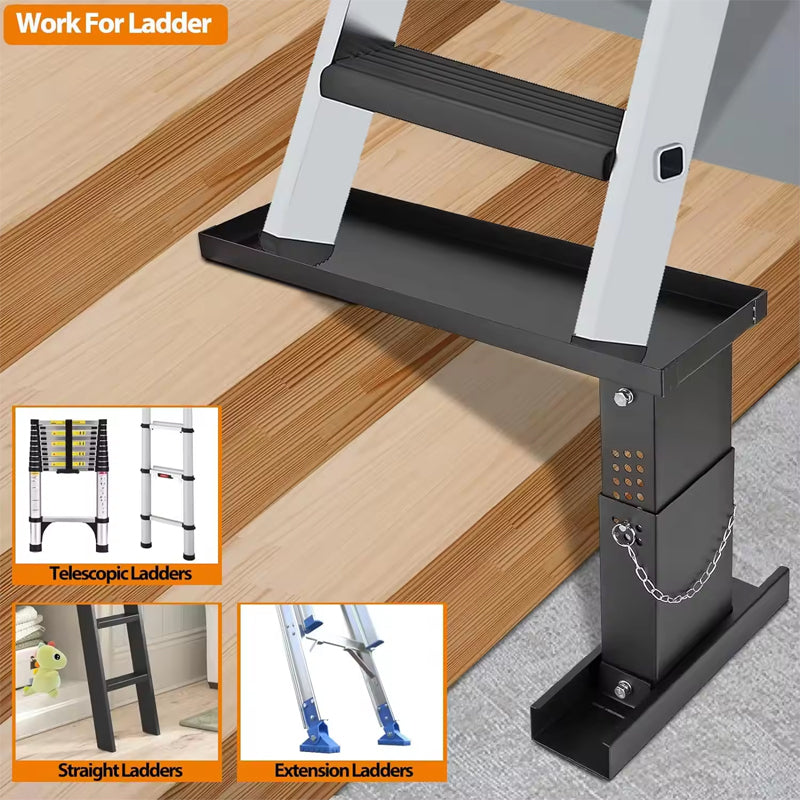 Ladder Extender 23.7x7.5-Inch Ladder Stabilizer Extension Ladder 13.4-19-Inch Adjustable Height Range High Strength Ladder Leveler