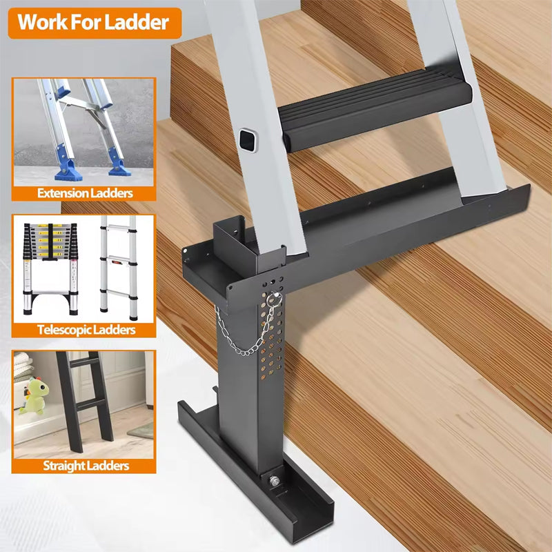 Ladder Extender 20x4.7-Inch Standard Ladder Leveler Extension Ladder 10.2-16.5-Inch Adjustable Height Range High Strength Ladder Stabilizer