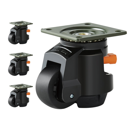 4 Pack Leveling Casters Heavy Duty for Workbench 2200 LBS Capacity,2.5 inches, Heavy Duty with Upgraded Handle Design, 360 Degree Swivel Caster Wheels, Adjustable Casters with Feet for Workbench, Machine