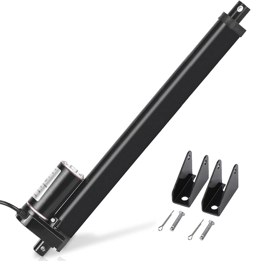 Linear Actuator 12 Inch 12" High Speed 14mm/s,Linear Actuator Motor 1000N DC12V with Mounting Brackets