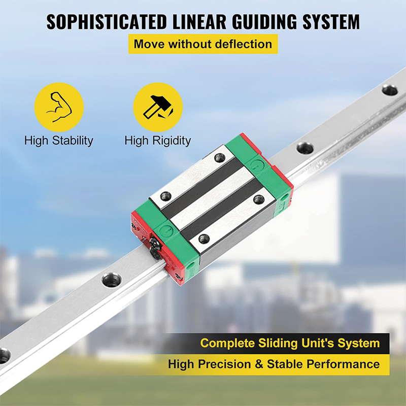 2pcs Linear Guide Rail HSR15-1500mm,4X Square Type Carriage Bearing Blocks,Linear Rail Support for 15mm