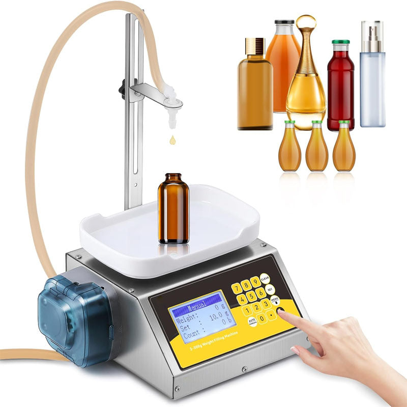 Liquid Filling Machine 2-300 g Weighing Capacity Digital Control for Perfume MCT Oil Essential Oil Nail Polish