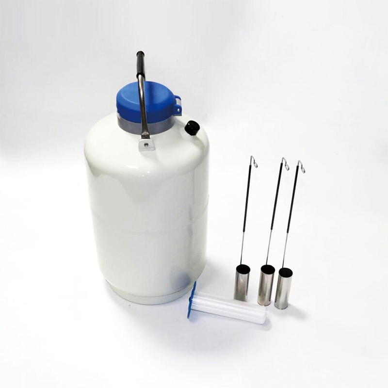 10L Liquid Nitrogen Container with Carry Bag,  Aluminum Alloy Liquid Nitrogen Tank Dewar Cryogenic Container