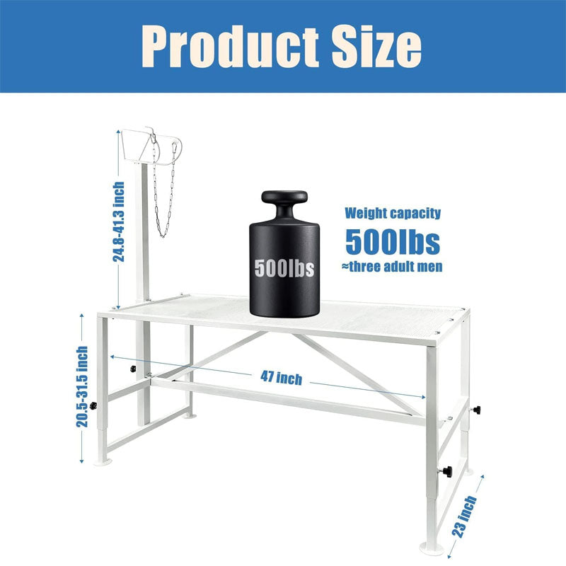 Livestock Stand 47x23 inch Livestock Stand with Adjustable Headpiece Goat Shearing Livestock Stand