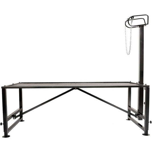 Goat & Sheep Stand 51x23 inches Livestock Stand height adjustable, Used for shearing wool, Black