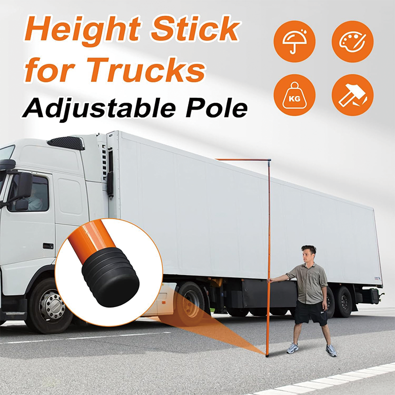 Load Height Measuring Stick, 15' Sturdy Fiberglass Truck Height Stick,Height Measuring Stick for Trucks with Adjustable Pole for Trucks, Car Haulers