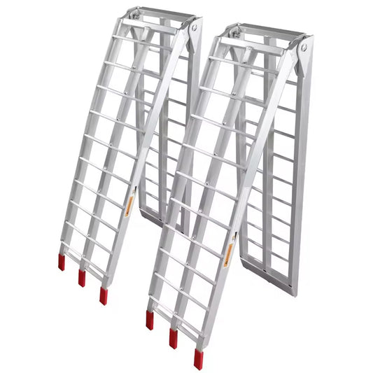 Easy To Carry Lightweight Silver Aluminum Ramps Motorcycle Aluminum Ramps Loading Trailer Transport Dock Ramps