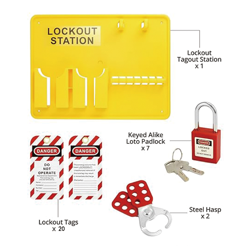 29 PCS Lockout Tagout Kits, Electrical Safety Loto Kit Includes Padlocks, Lockout Station, Hasp, Tags & Zip Ties, Lockout Tagout Safety Tools for Industrial, Electric Power, Machinery