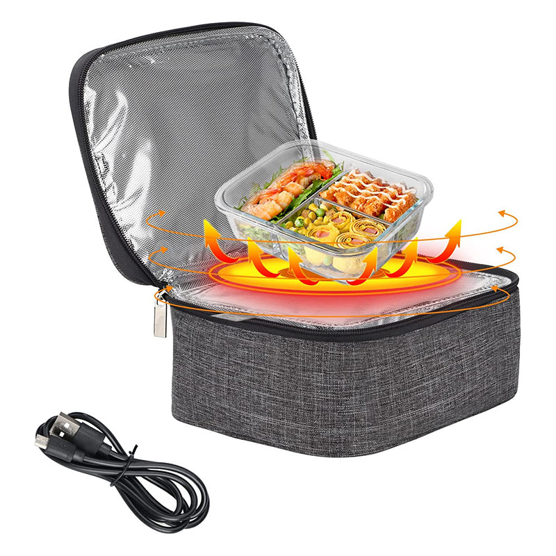 USB Heated Lunch Box Car-Mounted Constant Temperature Heating Bag Portable Potable Heating Lunch Box For Adults Camping
