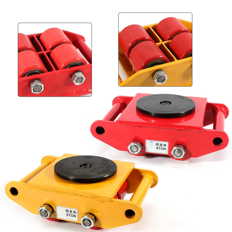 360°Rotating Machine Machinery Mover Dolly Skate Roller Move Heavy Duty 6T/13200lb Machinery Mover Dolly