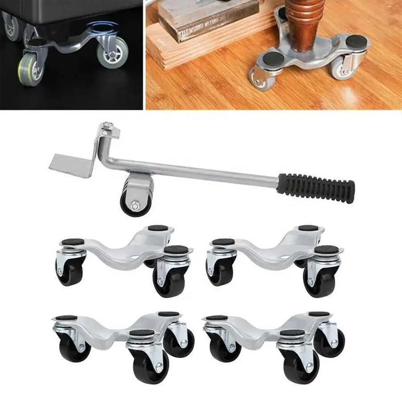 Professional Furniture Transport Lifter Tool Set Silver Lifter Moving Plate For Heavy Objects Bearing 400Kg Furniture Lifter