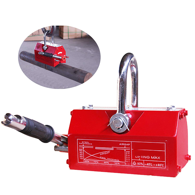 200kg/440lb Heavy Duty Magnetic Lifter Magnetic Crane Hoist Lifting Chuck Steel Magnetic Lifter For Metal Lifting