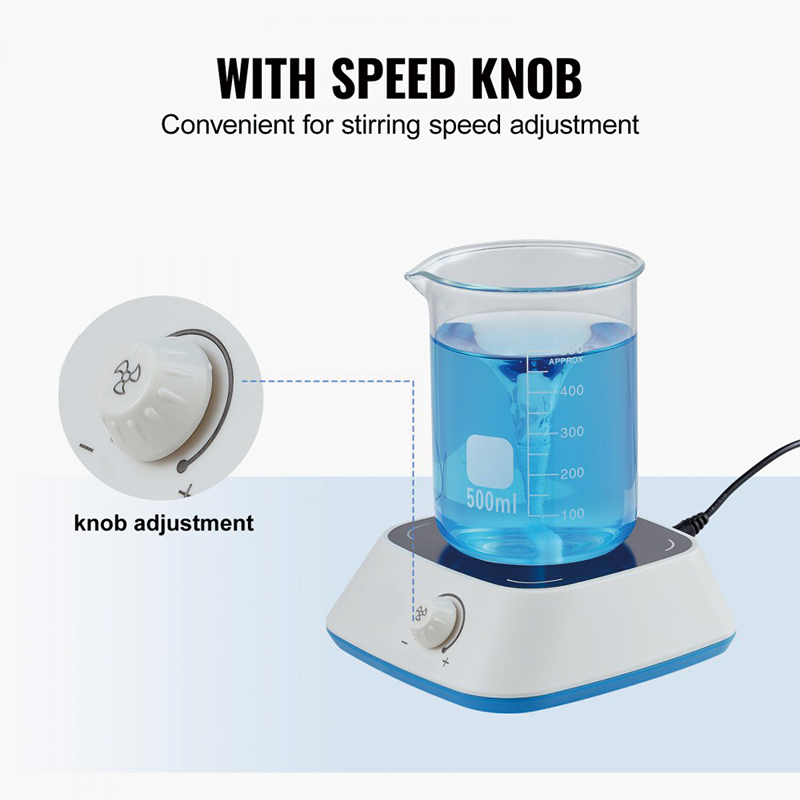 Magnetic Stirrer, 300-3000 RPM Stir Plate with Adjustable Speed Knob, 3000mL Plate Stirrer Kit