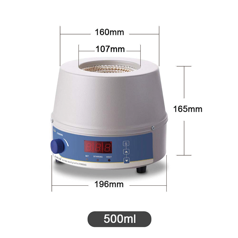 500ML Electric Laboratory Heating Mantle, 250W Digital Temperature Control for Liquid Heating