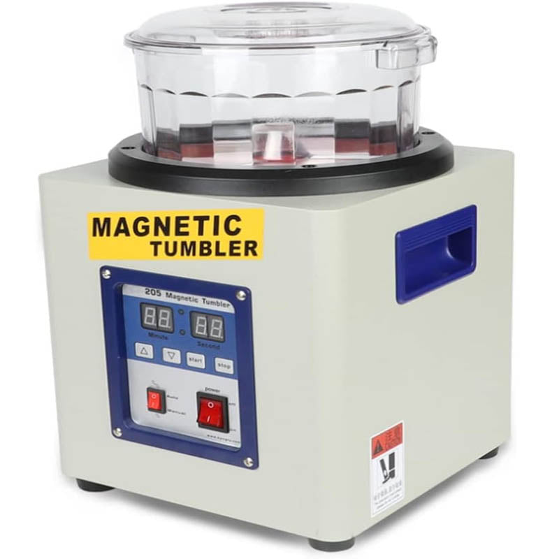 Magnetic Tumbler Polisher 2800RPM Tumbler Direction Time & Speed Adjustable for Jewelry 370W