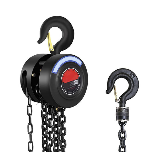 Manual Chain Hoist, 1 Ton / 2000 lbs Capacity, 10 Ft Lift, For Transport And Shop Lifting