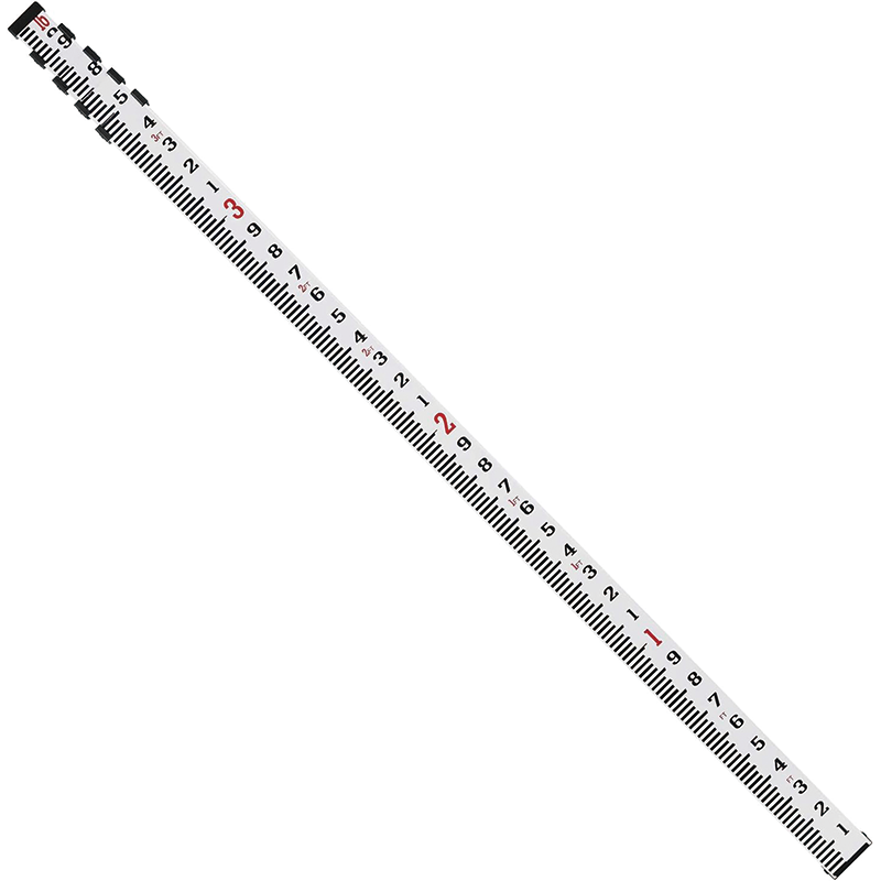 Measuring Rod , 16-Foot Aluminum Grade Rod 10ths 5 Sections Telescopic Grade Rod with Bubble Level