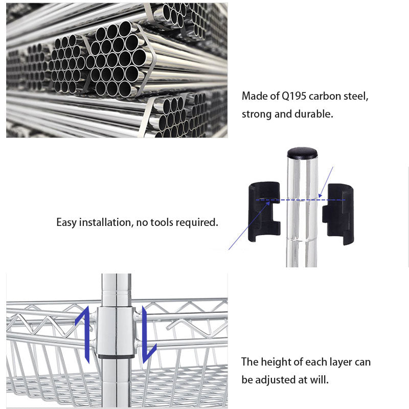 Stainless Steel Trolley Three Layers, Multi-Layer Stainless Steel Restaurant Trolley