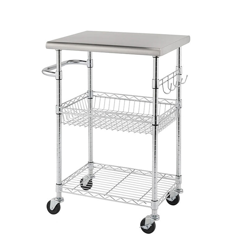 Stainless Steel Trolley Rack, Storage Trolley For Storage Supplies, Movable Storage Rack