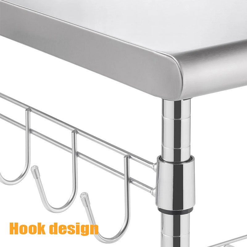 Stainless Steel Trolley Rack, Storage Trolley For Storage Supplies, Movable Storage Rack