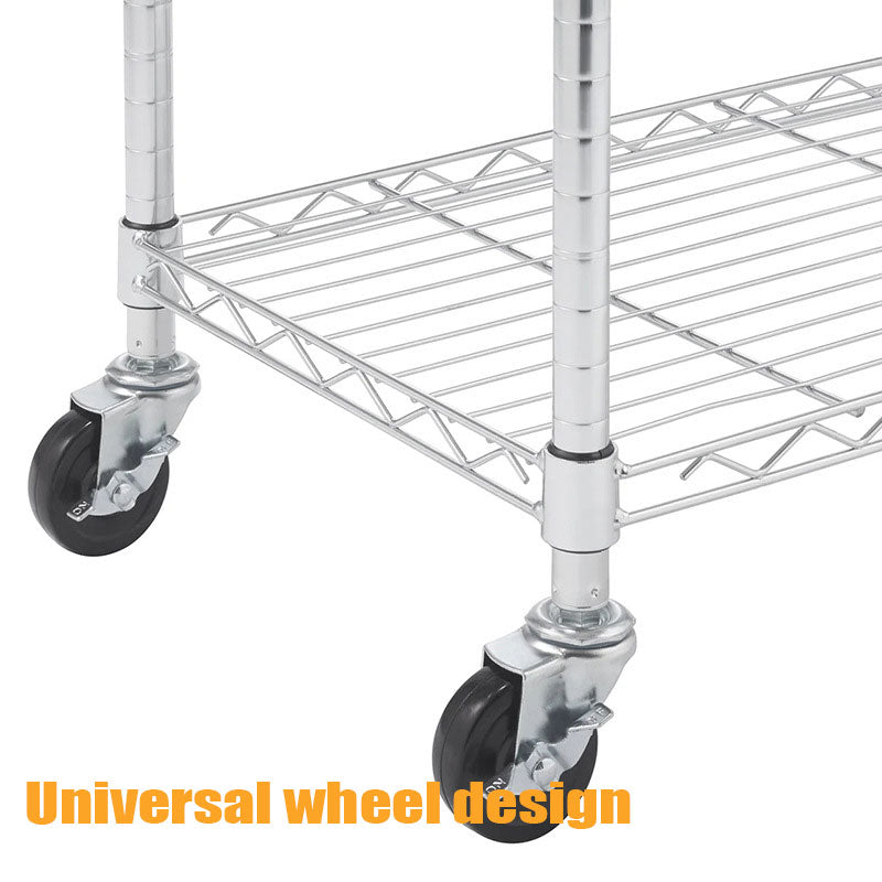 Stainless Steel Trolley Rack, Storage Trolley For Storage Supplies, Movable Storage Rack