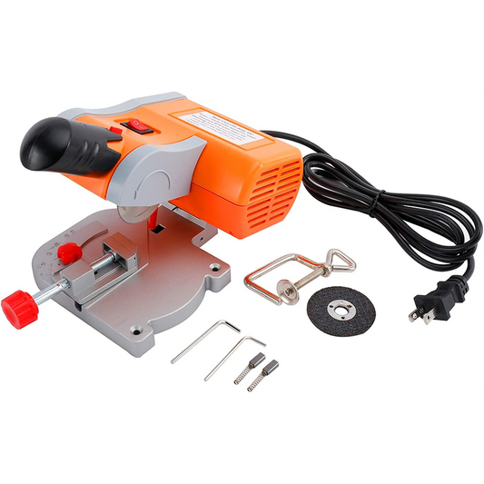 110V Mini Miter Saw with Miter Gauge 2 Inch Saw Blade for Metal, Wood, Plastic, Craft Cutting