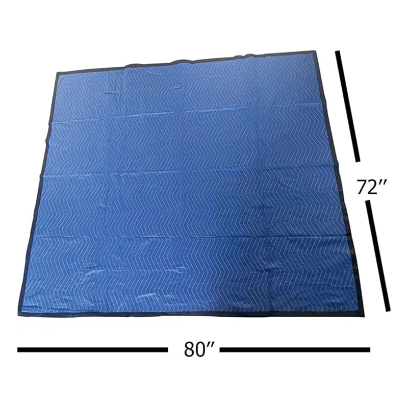 Moving Blankets,Professional Quilted Furniture Shipping and Storage Pads,Heavy Duty Mover Pads for Protecting Furniture,80" x 72",Blue and Black(12 packs)
