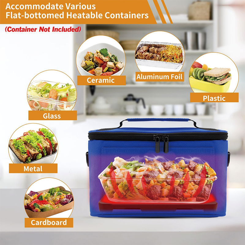 110V Office Food Warmer Lunch Boxes, Mini Heated Lunch Box Warmer for Work Reheating and Cooking Meals in Office/Travel/Hotel