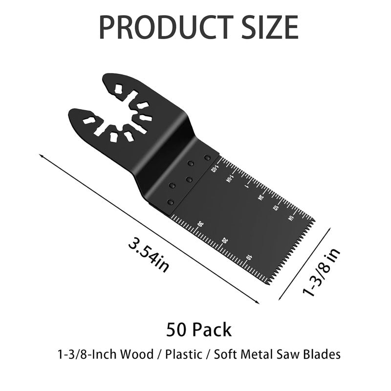 50pcs Oscillating Tool Blades Professional Universal Oscillating Saw Blades Wood Multi-Tool Blades Compatible