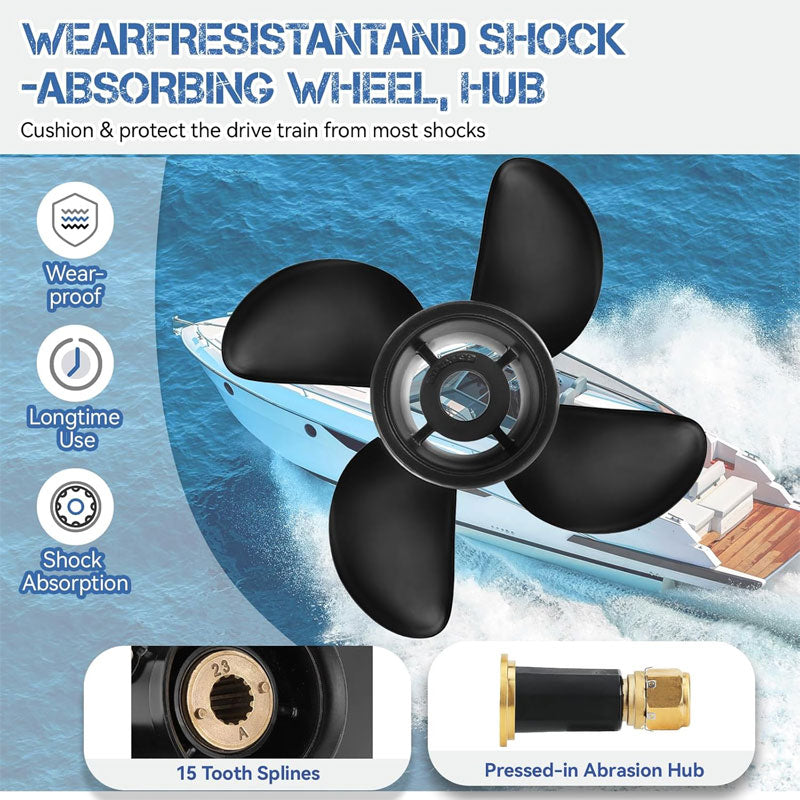 14x19 Pitch Upgrade OEM Marine Propeller For Mercruiser Alpha One And Mercury Outboard Motors 135-300 Hp, 48-8M0084495, 4 Blades