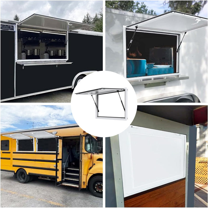 Commercial Mobile Food Truck Windows, Service Screen Windows, Service Doors